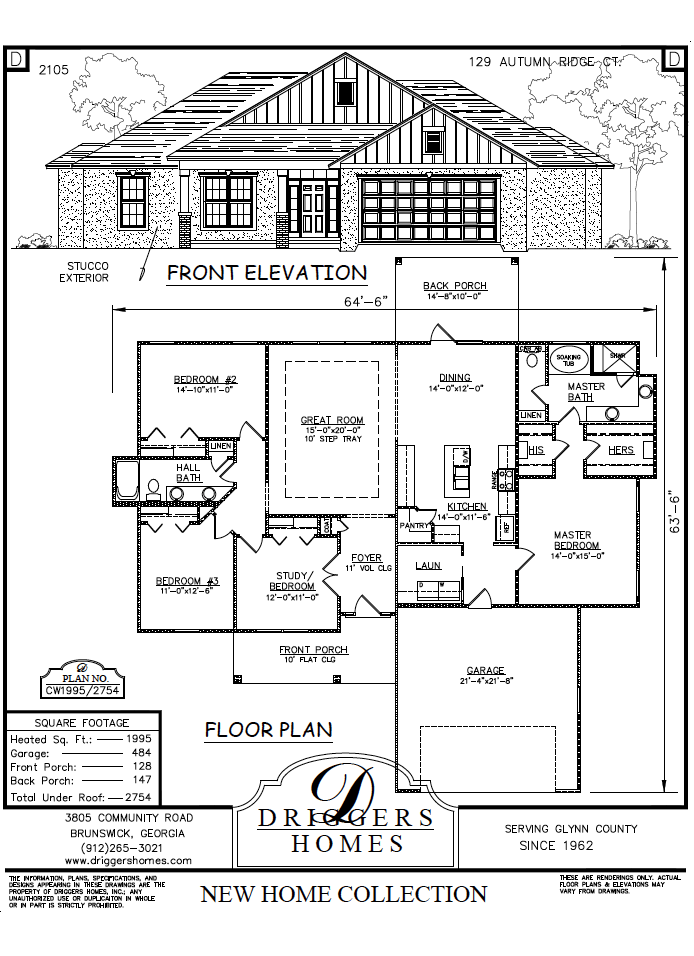 Floor Plan PDF of 129 Autumn Ridge Court