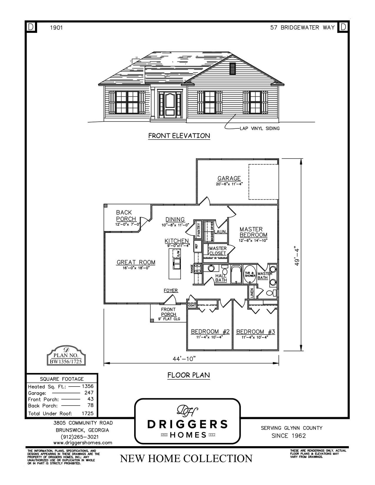 Floor Plan PDF of 57 Bridgewater Way
